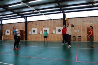 Playing Volleyball